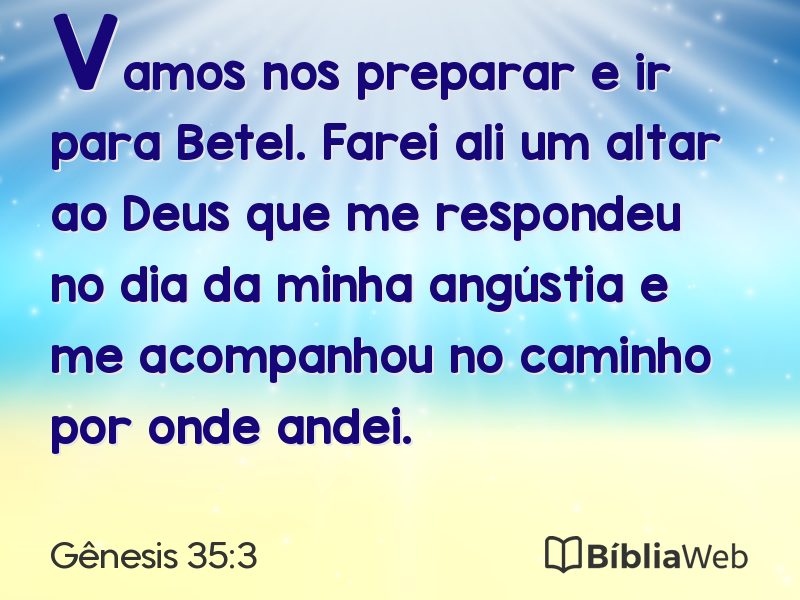Gênesis 35:3 em imagem para compartilhar