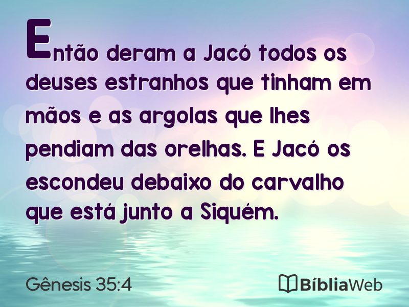 Gênesis 35:4 em imagem para compartilhar
