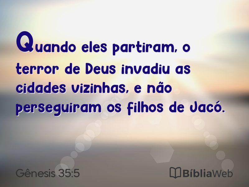 Gênesis 35:5 em imagem para compartilhar