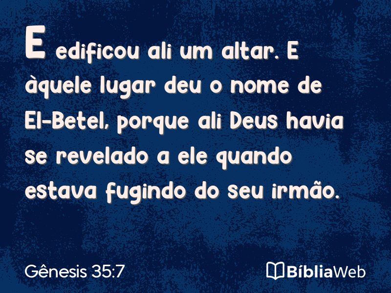 Gênesis 35:7 em imagem para compartilhar