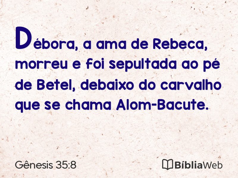 Gênesis 35:8 em imagem para compartilhar