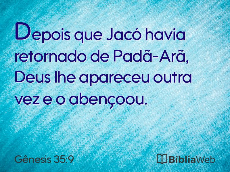 Gênesis 35:9 em imagem para compartilhar