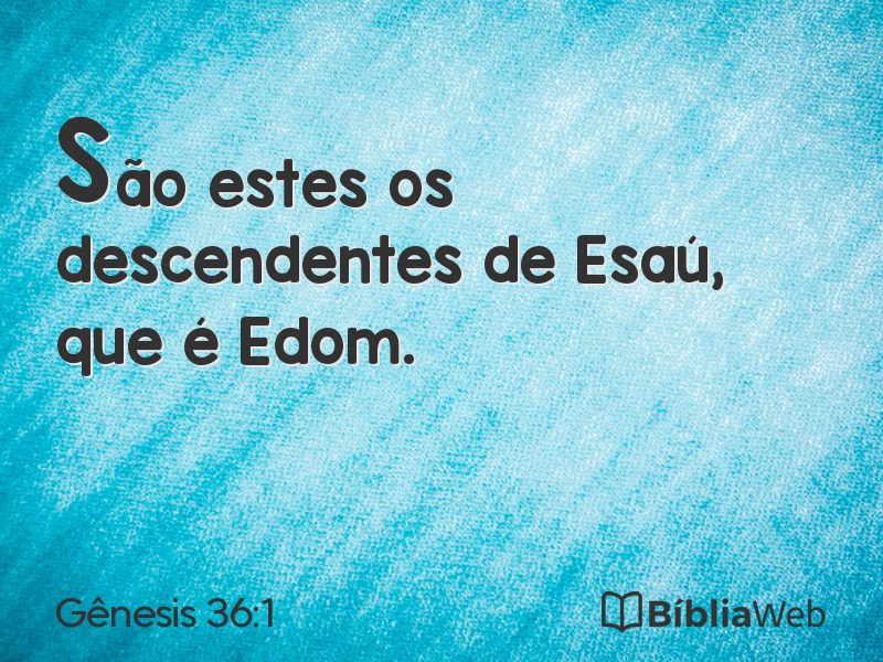 Gênesis 36:1 em imagem para compartilhar