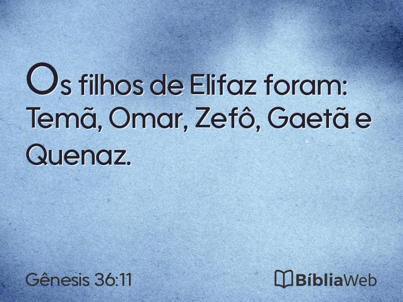 Gênesis 36:11 em imagem para compartilhar