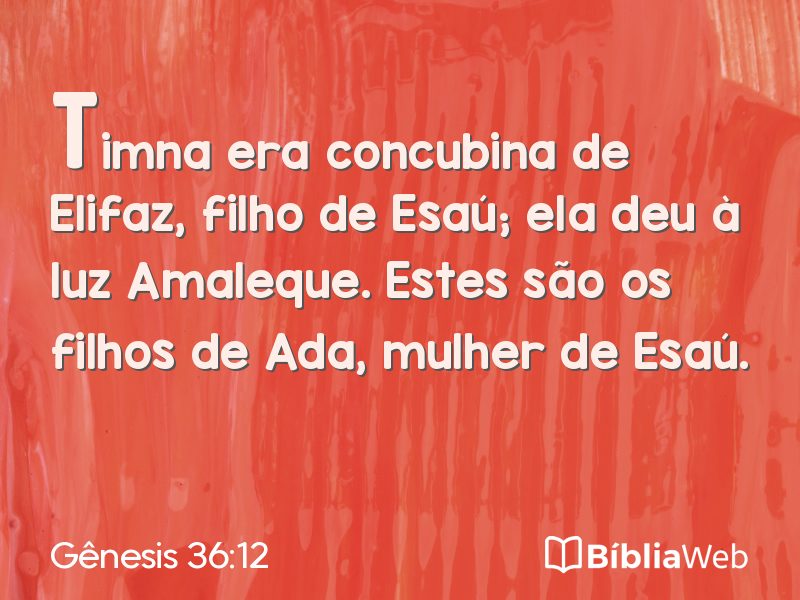 Gênesis 36:12 em imagem para compartilhar