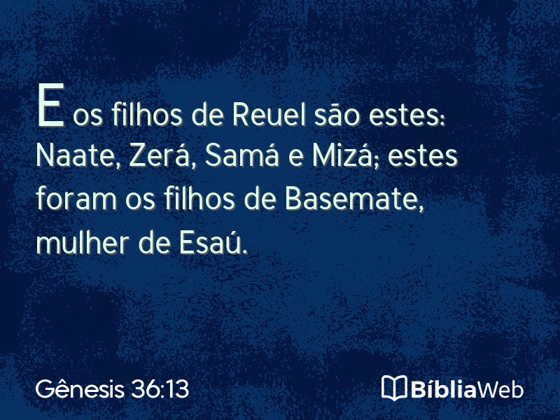Gênesis 36:13 em imagem para compartilhar