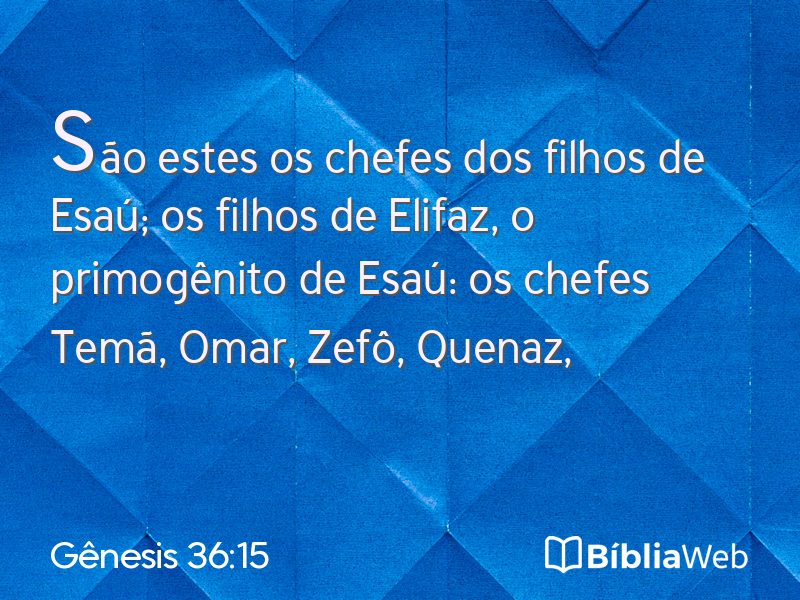 Gênesis 36:15 em imagem para compartilhar