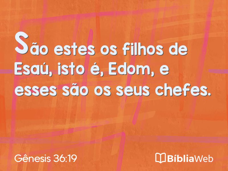 Gênesis 36:19 em imagem para compartilhar