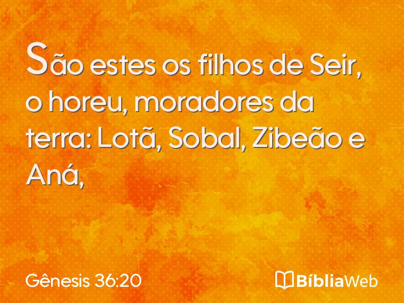 Gênesis 36:20 em imagem para compartilhar