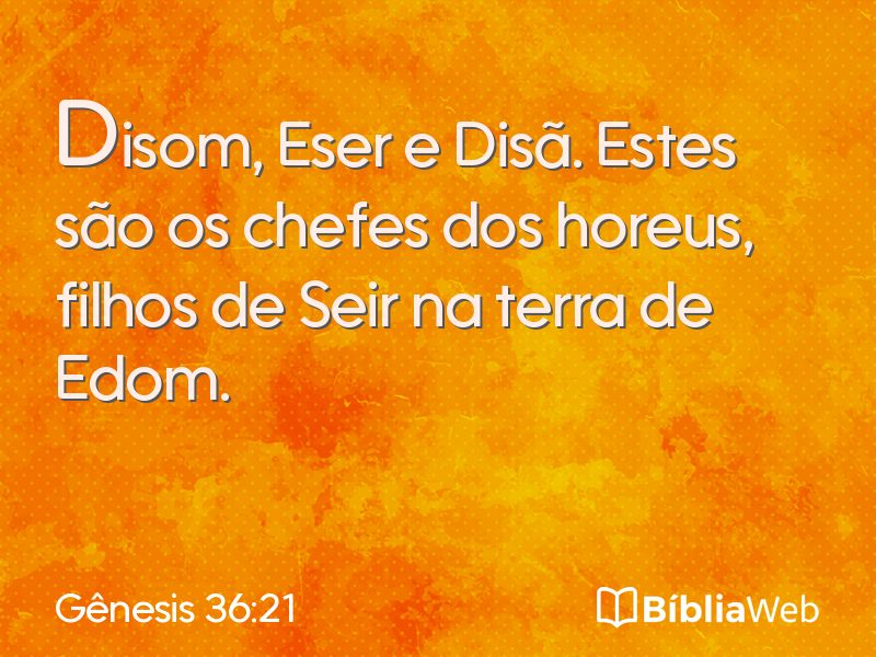 Gênesis 36:21 em imagem para compartilhar