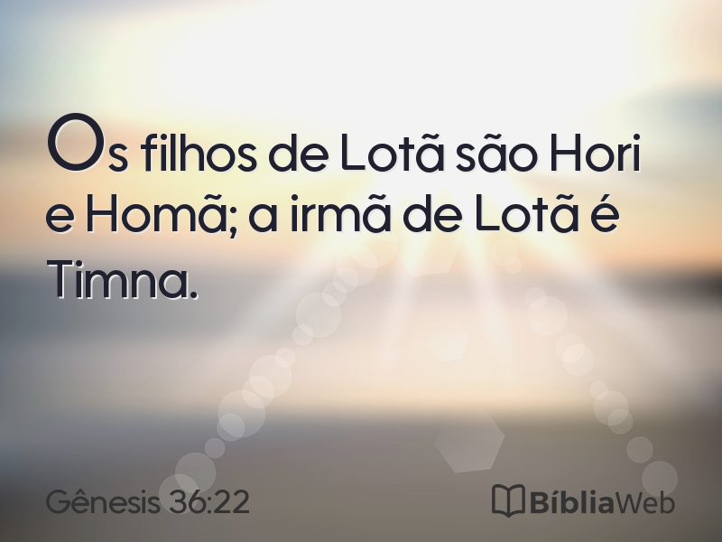 Gênesis 36:22 em imagem para compartilhar