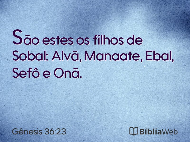 Gênesis 36:23 em imagem para compartilhar
