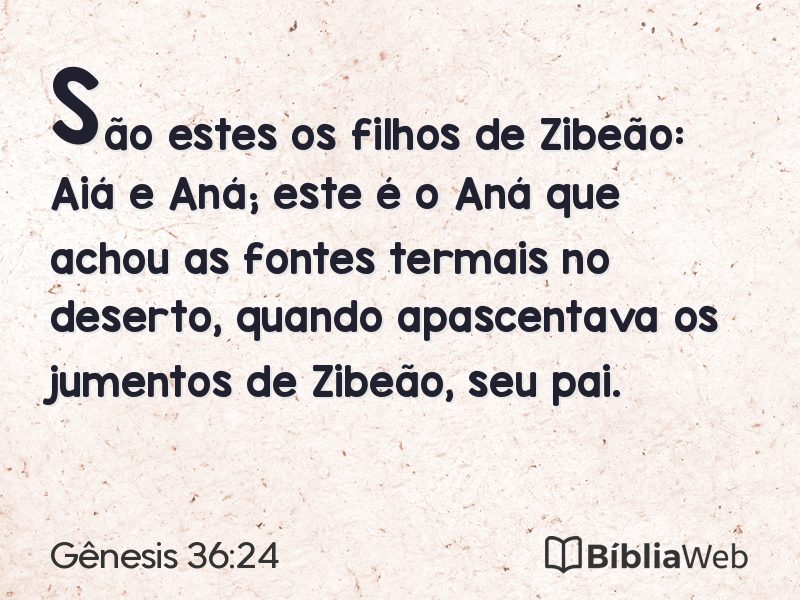 Gênesis 36:24 em imagem para compartilhar