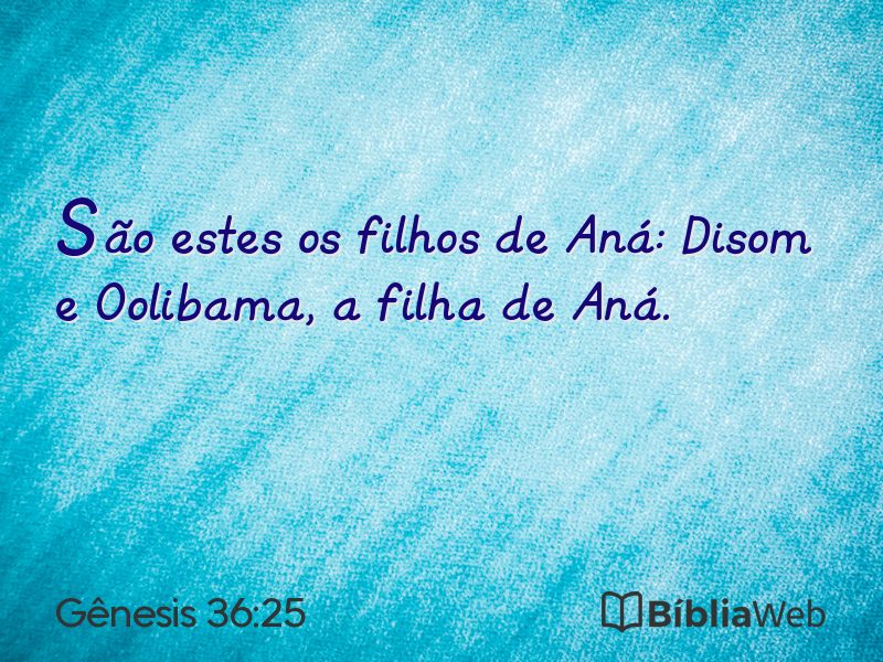 Gênesis 36:25 em imagem para compartilhar