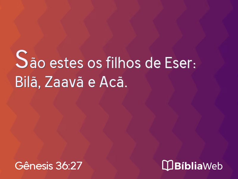 Gênesis 36:27 em imagem para compartilhar