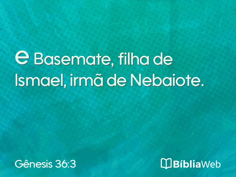 Gênesis 36:3 em imagem para compartilhar
