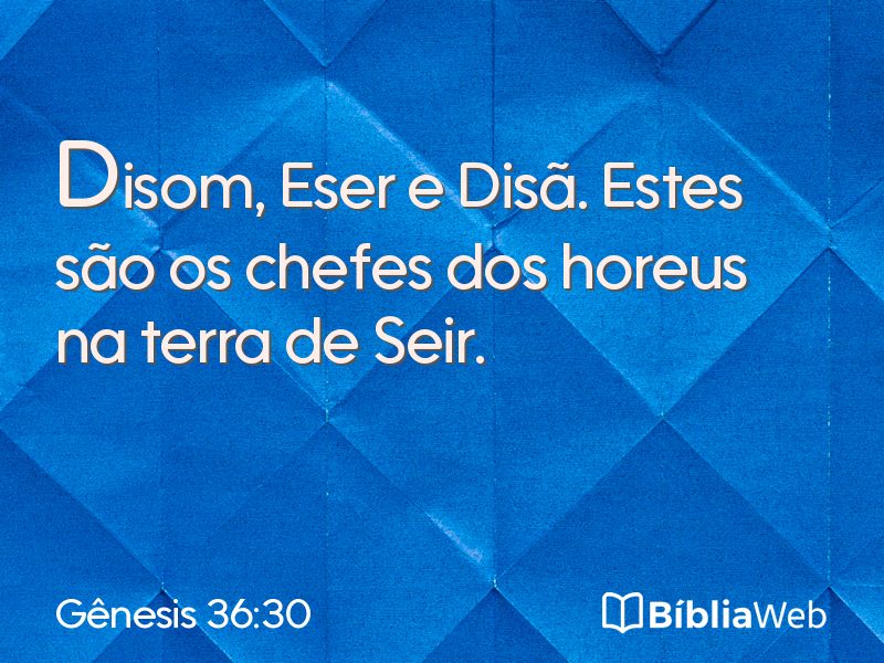 Gênesis 36:30 em imagem para compartilhar