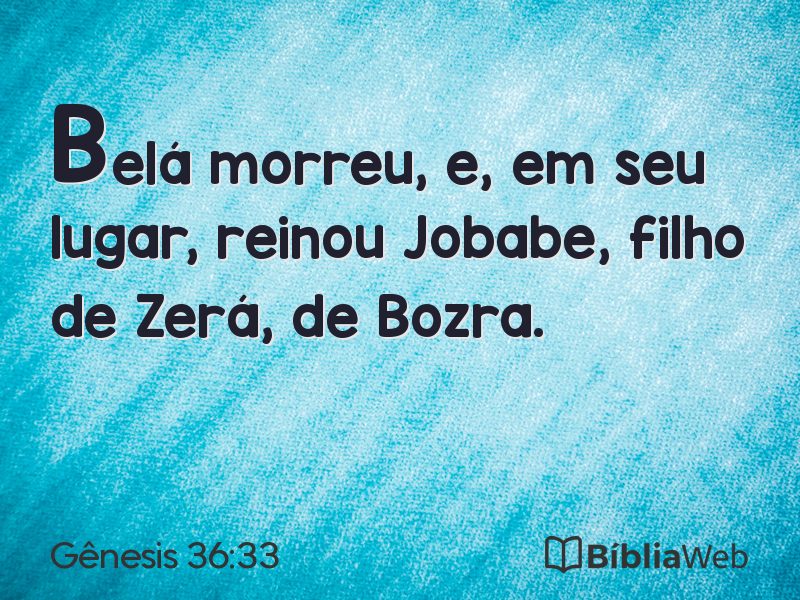Gênesis 36:33 em imagem para compartilhar