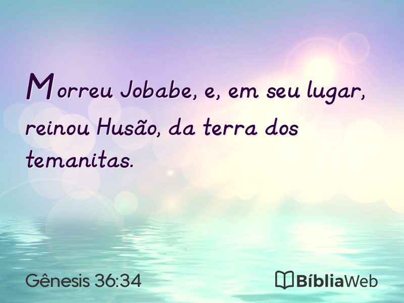 Gênesis 36:34 em imagem para compartilhar