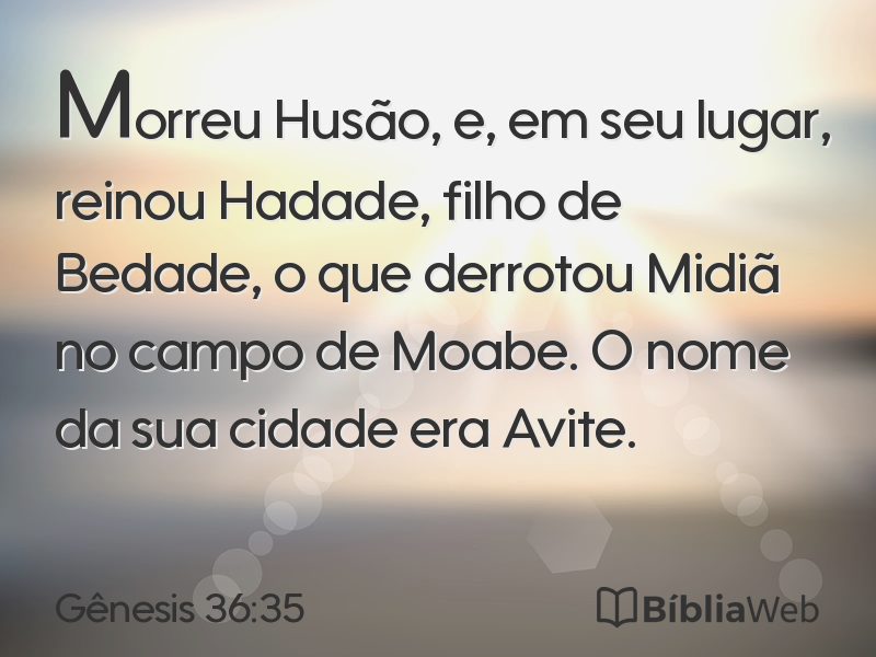 Gênesis 36:35 em imagem para compartilhar