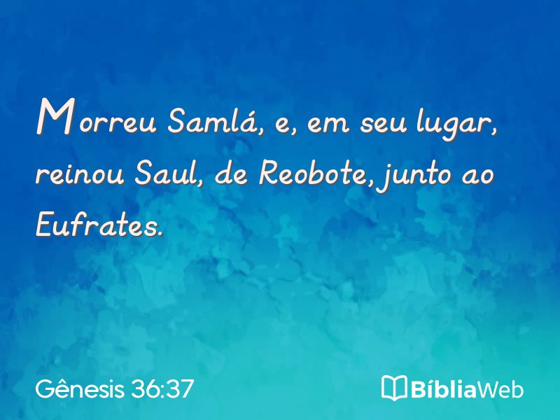 Gênesis 36:37 em imagem para compartilhar