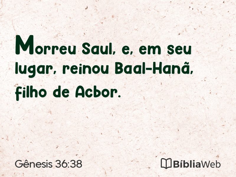 Gênesis 36:38 em imagem para compartilhar