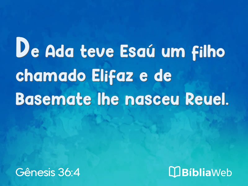 Gênesis 36:4 em imagem para compartilhar