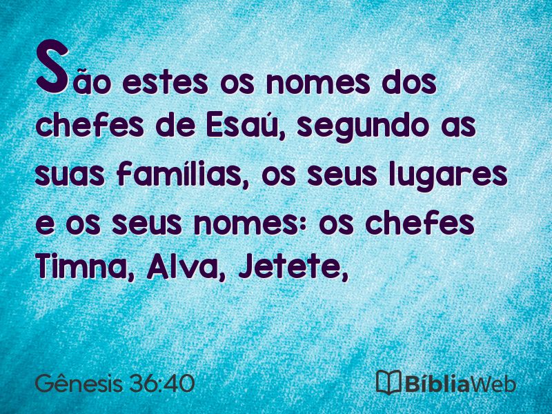 Gênesis 36:40 em imagem para compartilhar