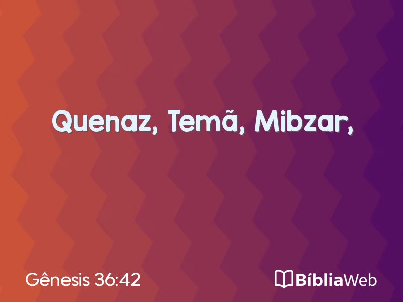 Gênesis 36:42 em imagem para compartilhar