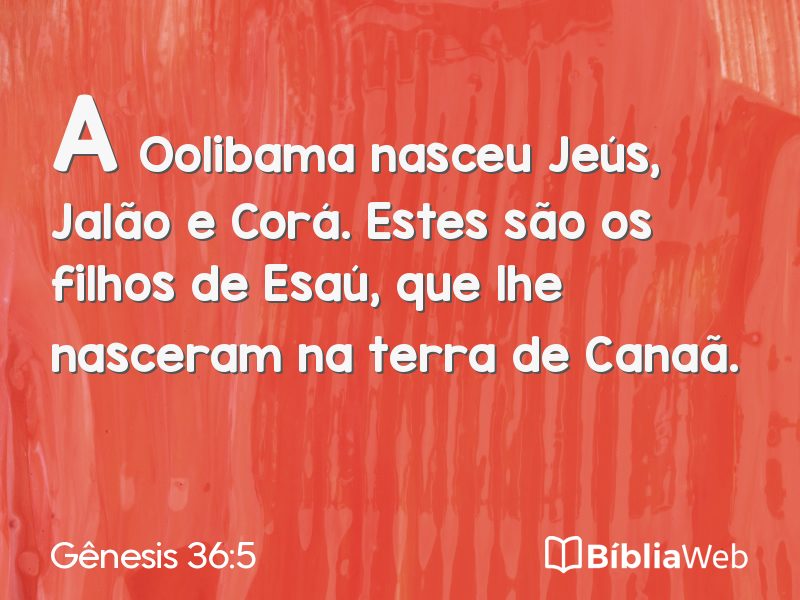 Gênesis 36:5 em imagem para compartilhar
