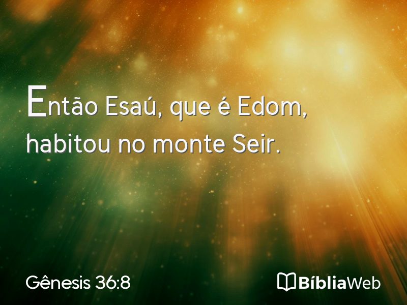 Gênesis 36:8 em imagem para compartilhar