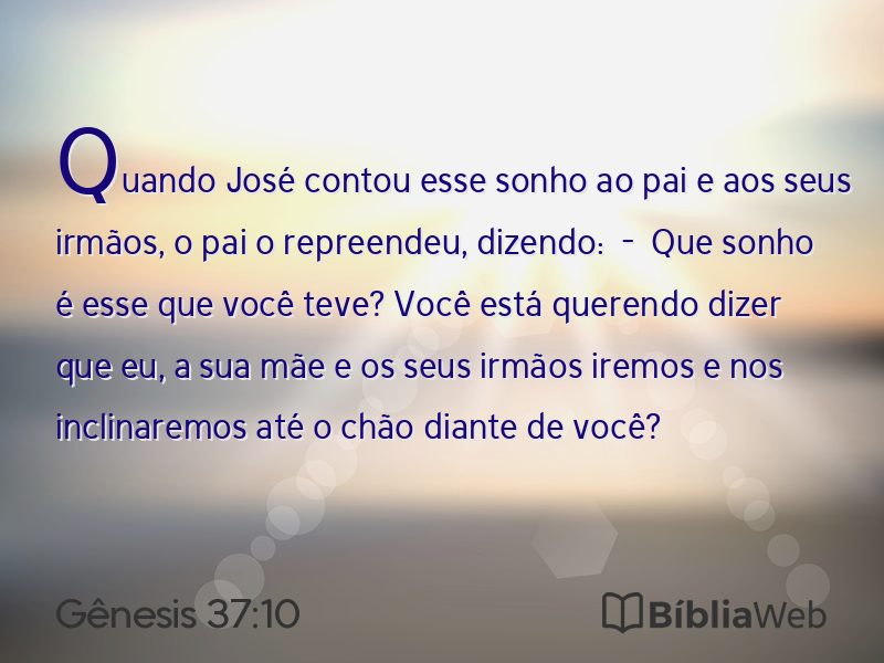 Gênesis 37:10 em imagem para compartilhar