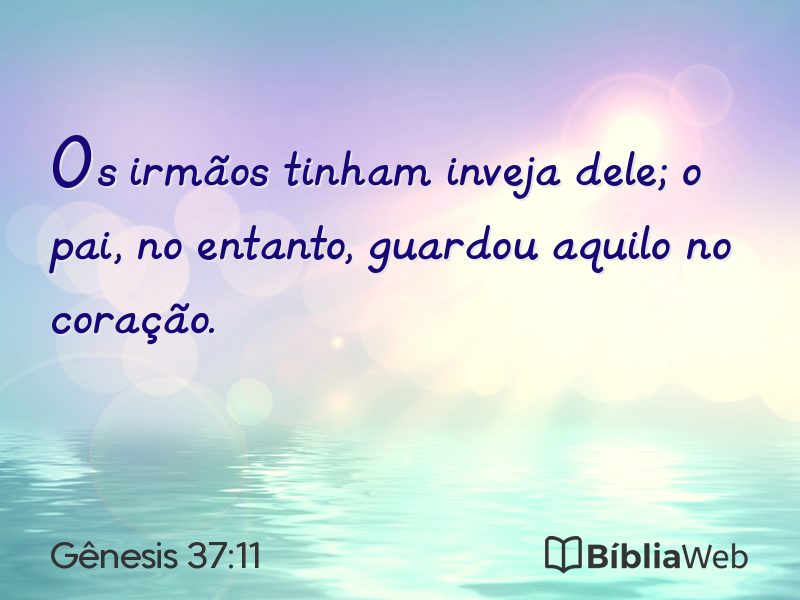 Gênesis 37:11 em imagem para compartilhar