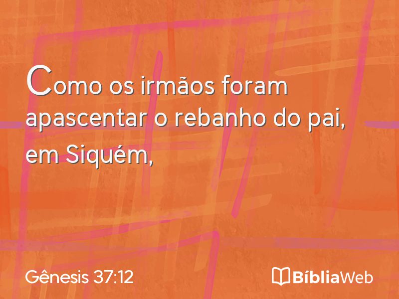 Gênesis 37:12 em imagem para compartilhar