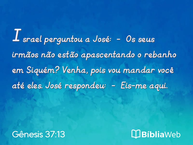 Gênesis 37:13 em imagem para compartilhar