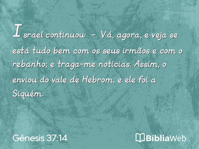 Gênesis 37:14 em imagem para compartilhar