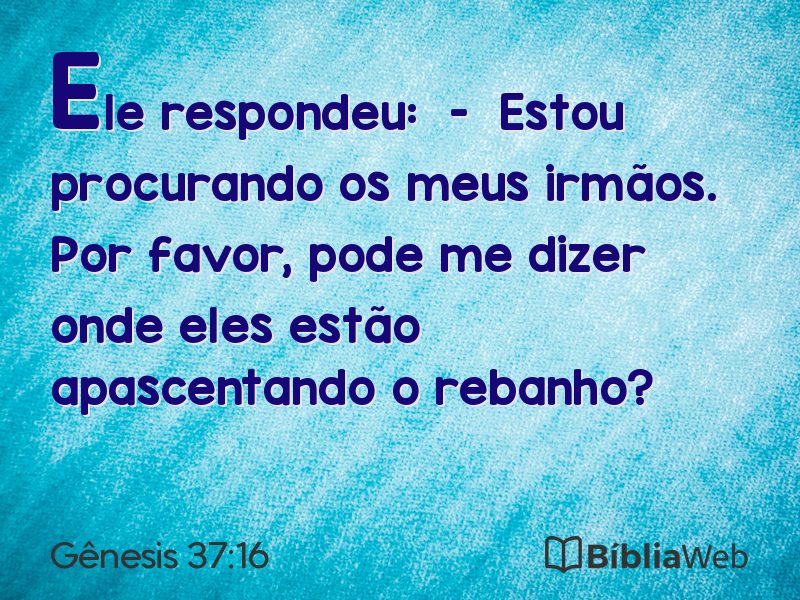 Gênesis 37:16 em imagem para compartilhar
