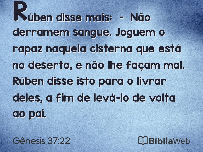 Gênesis 37:22 em imagem para compartilhar