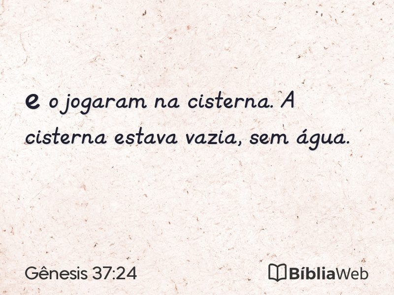 Gênesis 37:24 em imagem para compartilhar