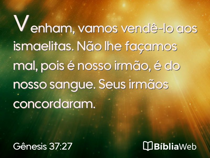 Gênesis 37:27 em imagem para compartilhar