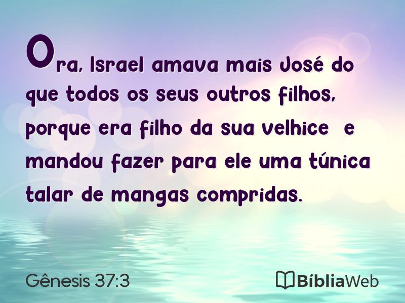 Gênesis 37:3 em imagem para compartilhar