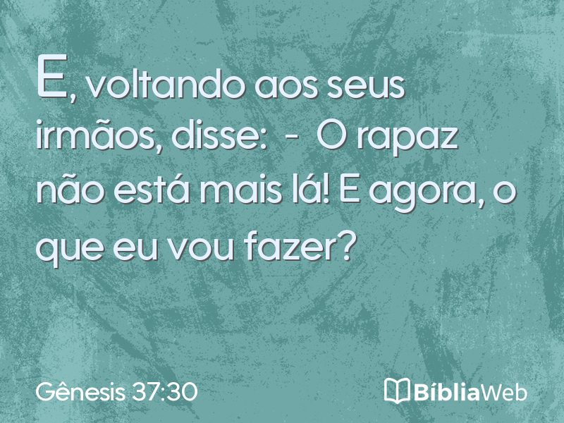 Gênesis 37:30 em imagem para compartilhar