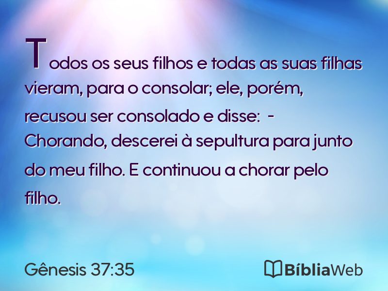 Gênesis 37:35 em imagem para compartilhar