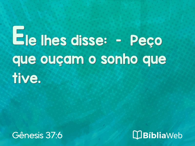 Gênesis 37:6 em imagem para compartilhar