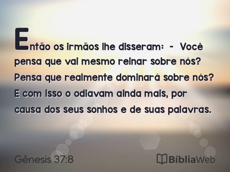 Gênesis 37:8 em imagem para compartilhar