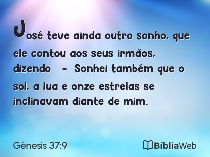 Gênesis 37:9 em imagem para compartilhar