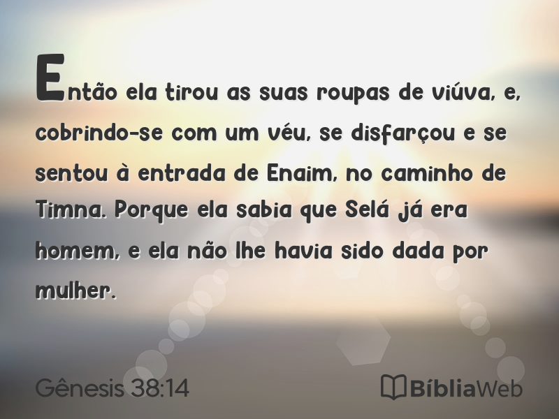 Gênesis 38:14 em imagem para compartilhar