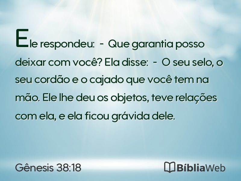 Gênesis 38:18 em imagem para compartilhar
