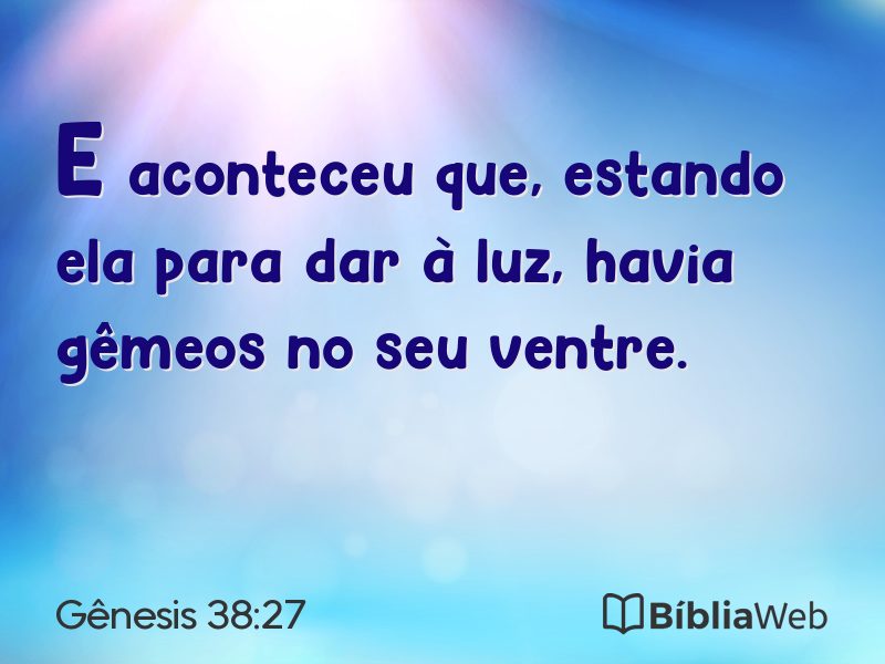 Gênesis 38:27 em imagem para compartilhar