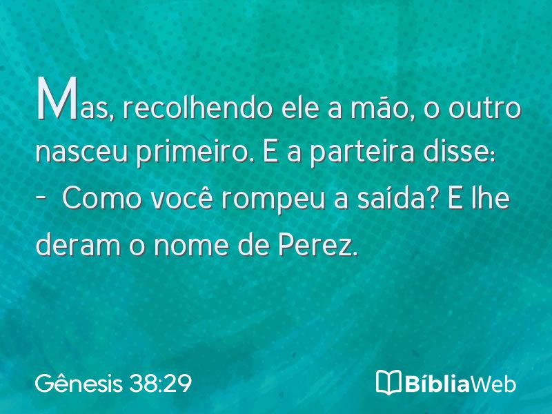 Gênesis 38:29 em imagem para compartilhar